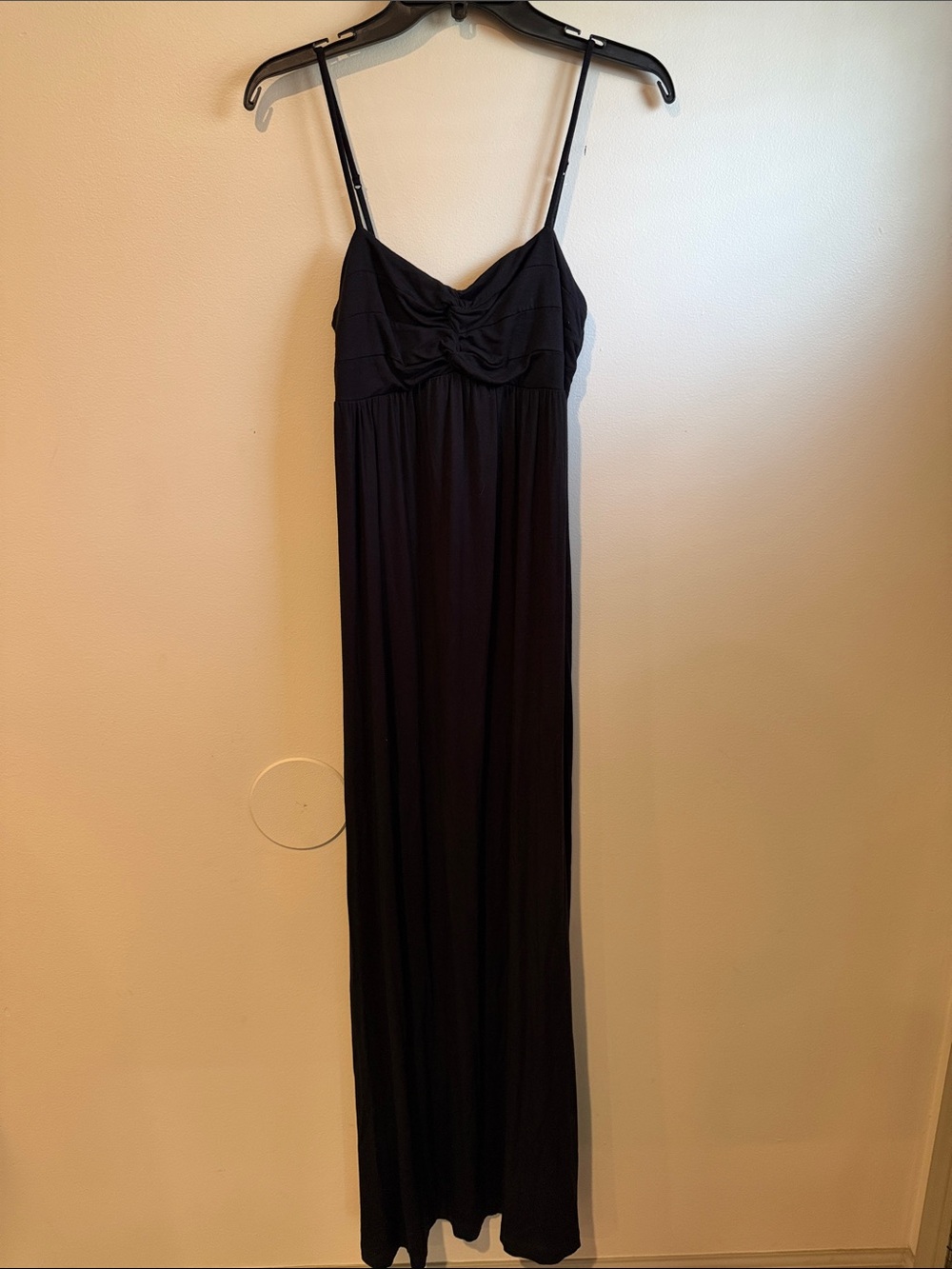 Nicole Miller Black Spaghetti Strap Maxi Dress - Size Medium